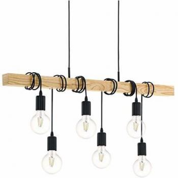 LÁMPARA COLGANTE TOWNSHEND 6 LUCES NEGRO