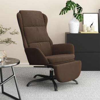 Cadeira Serenity XL – Apoio para Pés, Lona Microfibra Marrom