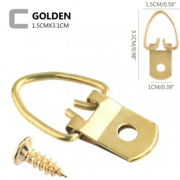 Golden D-Ring Hangers for Art