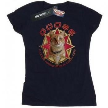 Marvel Lady’s Captain Goose Cool Cat T-Shirt – XL White