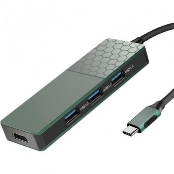 Adaptador multifuncional USB C con 3 puertos USB y lector de tarjetas