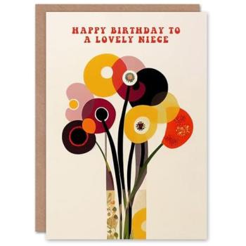 Bright Floral Happy Birthday Card for Niece