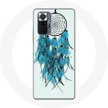 Carcasa Atrapa Sueños en Azul con Detalle Blanco para Xiaomi Redmi Note 10 Pro