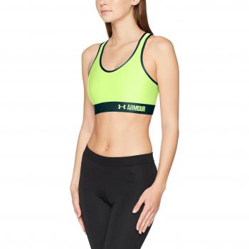 Under Armour Armour Mid Solid Reggiseno Sportivo Donna Verde Quirky Lime/Arden Green/Quirky Lime 752 XS