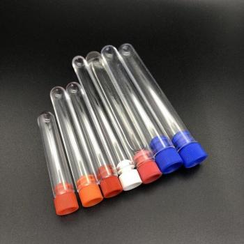 Hard Transparent Plastic Test Tubes with Caps (100 pieces)