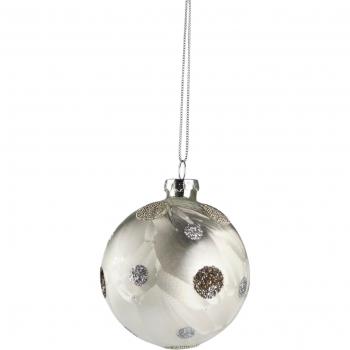 Lena Gercke Christbaumschmuck Set, 6 weiße Kugeln, Ø 10cm
