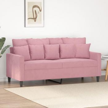 Samt Sofa 2-Sitzer Rosa 140 cm vidaXL