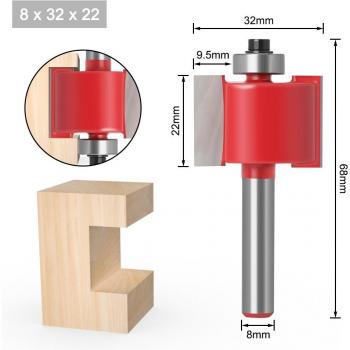 8mm Shank T-Type Wood Milling Tool