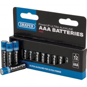 Draper PowerUp Ultra Alkaline AAA Batteries