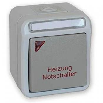 PERANOVA AP-FR Heizungsnotschalter IP54 grau/hellgrau
