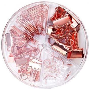 Roségold Bindeklammern Set – 1‑Satz für das Büro