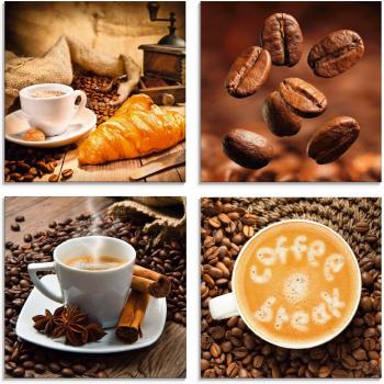 Artland Glasbild »Kaffeetasse und Bohnen«