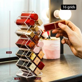 Acrylic Cosmetic Organizer with 28 Grids