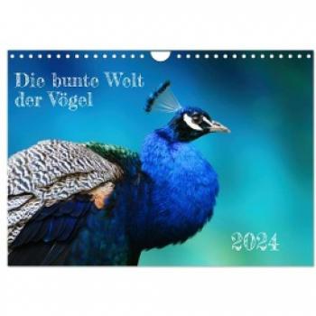 Die bunte Welt der Vögel (Wandkalender 2024 DIN A4 quer) CALVENDO Monatskalender