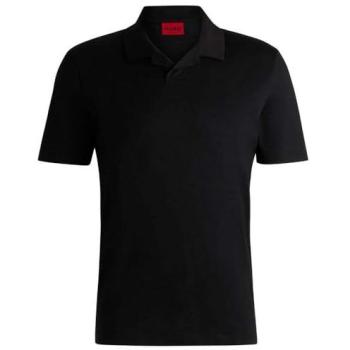 Dimerspolo V‑Ausschnitt Poloshirt – Black – HUGO – Größe XL – Herren