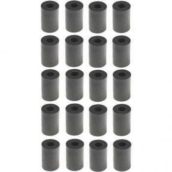 Cilindro nero M10 20× in plastica (rondella 6 mm)