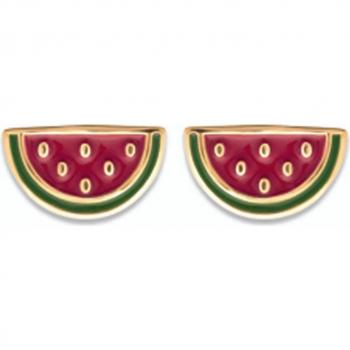 Charming Watermelon Gold Earrings