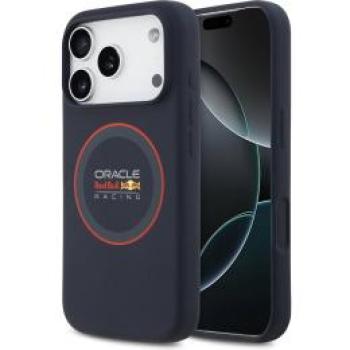 Red Bull iPhone 17 Pro Silikonhülle, MagSafe-Kompatibel, Navy‑Blauer Ring