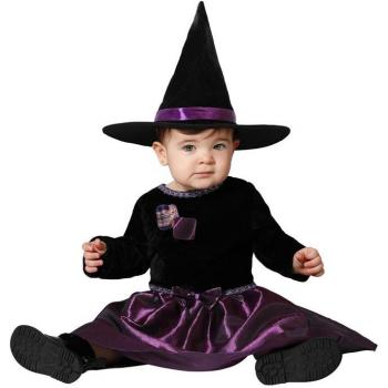 Disfraz Morado de Bruja para Bebés 6-12 Meses