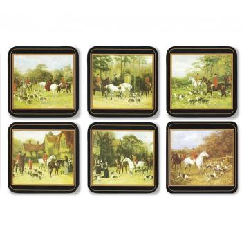 Portmeirion Tally Ho Coasters Multi-Coloured S/6