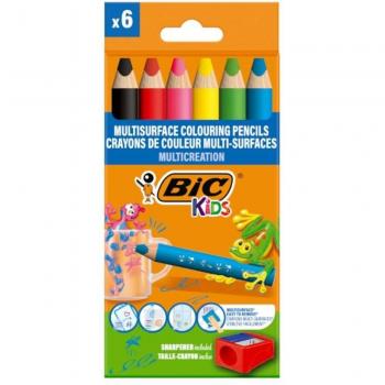 Lápices BIC KIDS 6 y 10 unidades gruesos multiservicios