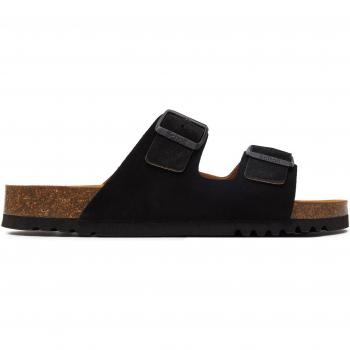 Men’s Black Julien Sandal – Suede, Adjustable Buckle, US Size 12 – Scholl