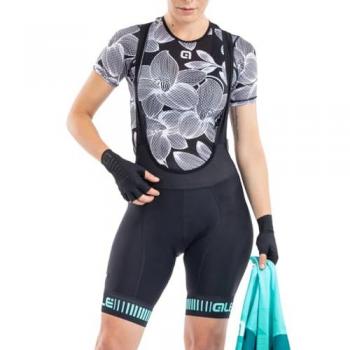 Strada PR‑R Women’s Bib Shorts – Ale Black/Turquoise Combo