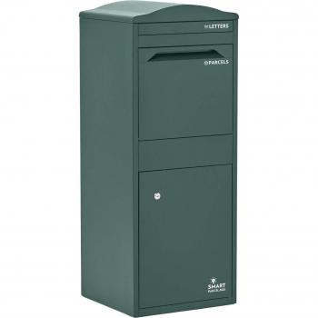Homescapes Large Curved Top Front Access Green Smart Parcel Box