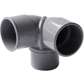 Équerre PVC 87° Double Mâle/Femelle 40 mm