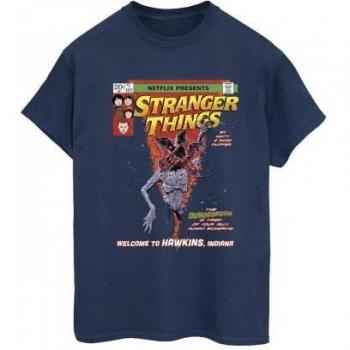 Stranger Things Ladies Comic Cover Cotton Boyfriend T-Shirt