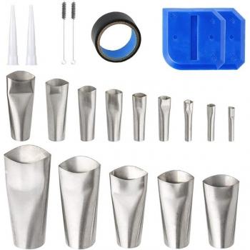 21-Piece Caulk Applicator Tool Set with Stainless Steel Scraper for Windows and Kitchen