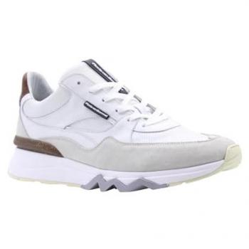 Floris van Bommel Damen Sneaker Weiß Glattleder 45 (10,5)
