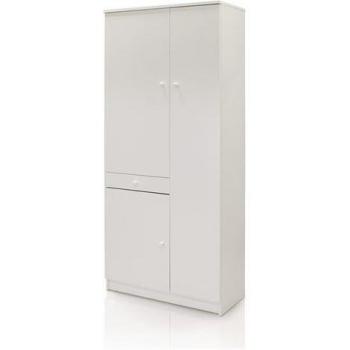 Armoire Blanche avec Tiroir Dmora