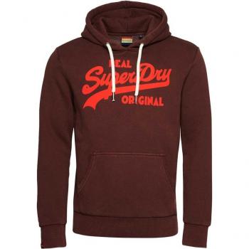 Hoodie Superdry Vintage Neon Granate‑Naranja con Capucha