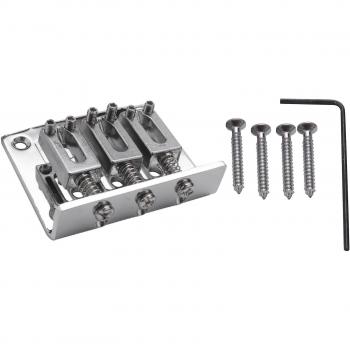 Pont réglable argent pour guitare à boîte de cigares 3 cordes