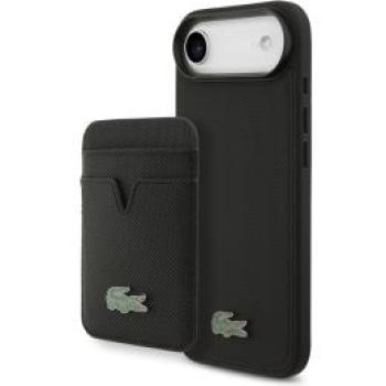 Black Lacoste MagSafe Case & Card Holder for iPhone 15 Air