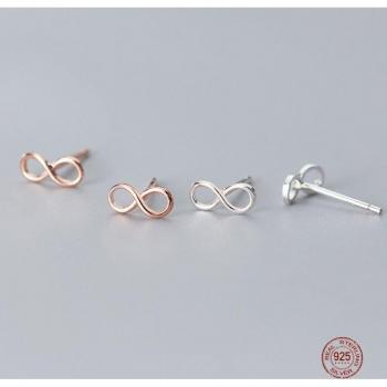 LKO 925 Sterling Silver Trendy 8 Shape Earrings