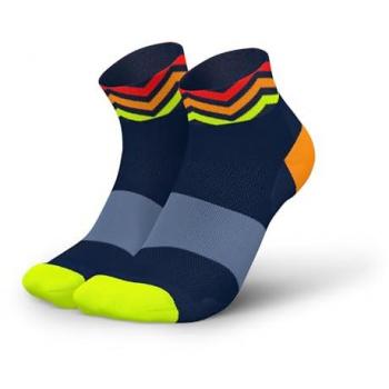 Unisex Laufsocke „Ultra Wave Short“ Navy & Orange, Größe L (43‑46)