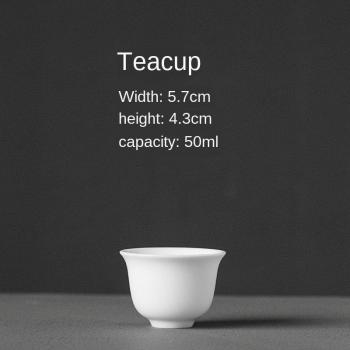 Taza de té Kung Fu blanca