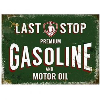 Industrial Grade 40x30cm Metal Gas Stop Sign