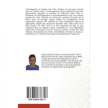 Aménagement et Gestion des villes côtières du Sud-ouest ivoirien TOME 2: Problèmes de développement et Recommandations pour une Gestion durable des villes littorales du Sud-ouest (Omn.Univ.Europ.)