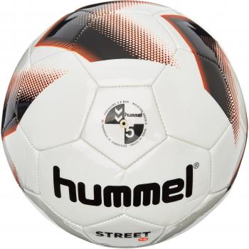 Hummel Unisex Fußballschuh 1,0 Street – Design in Weiß/Schwarz mit Feuerkorallenakzent