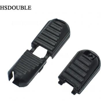 Paracord Kordelstopper mit Reißverschluss-Zug und Endsperre Schwarz