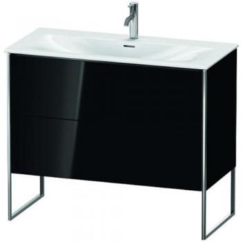 Duravit XSquare Waschtisch-Unterschrank 101x84x47,8cm, schwarz hochglanz, 2 Schubladen