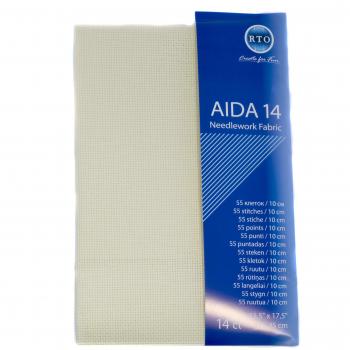 14‑Count Cream Aida Cloth (39 × 45 cm)