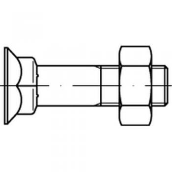 Nobrand Senkschraube – M12x25mm, 8.8, DIN 608, Niedriger Vierkantansatz