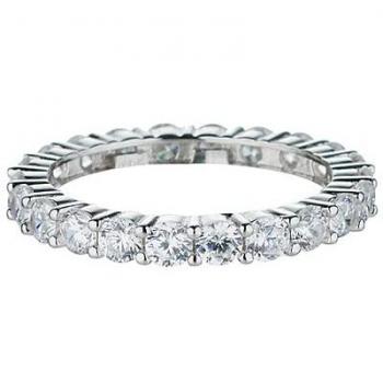 Anello Sovrani Luce in Argento Bianco con Zirconi