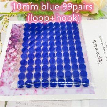99 paires de bandes adhésives rondes 10mm, crochet et boucle, forte, magique, double verrouillage