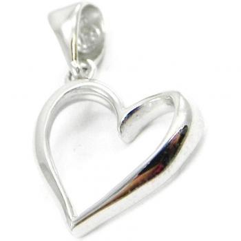 Pendentif Argent Love Blanc