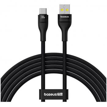 Baseus 100 W Câble de Recharge Ultra‑Rapide, 2 m, Noir Lisse